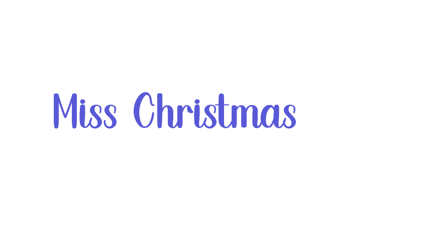 Miss Christmas Font