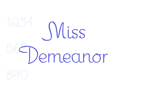 Miss Demeanor Font Download