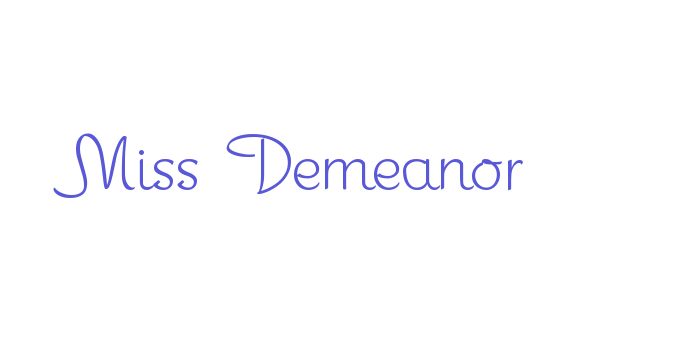 Miss Demeanor Font Download