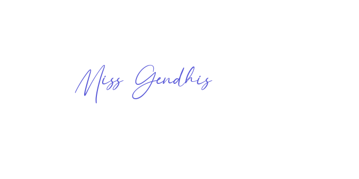 Download Miss Gendhis Font