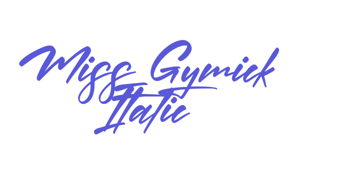 Miss Gymick Italic Font Download