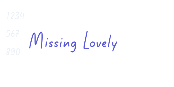 Missing Lovely font