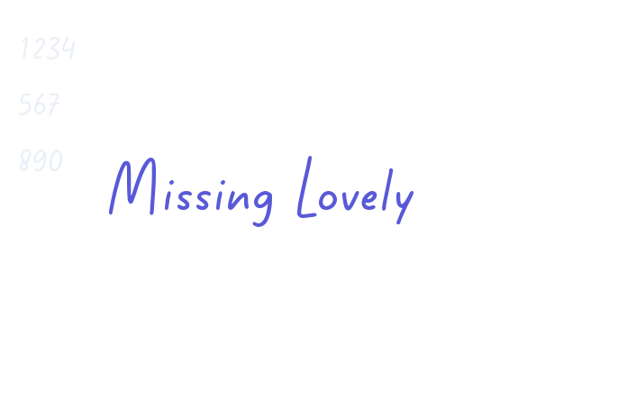 Missing Lovely font