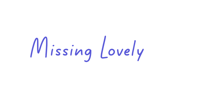 Missing Lovely Font