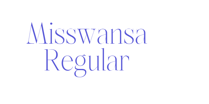 Misswansa Regular Font