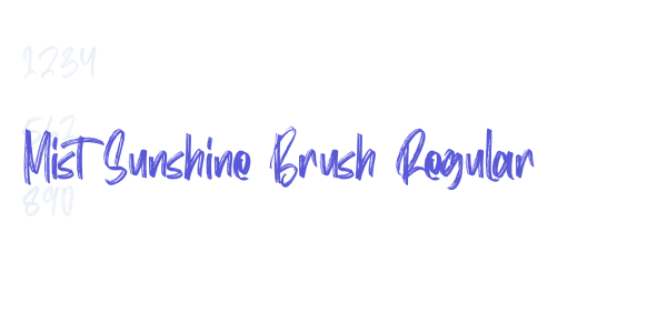 Mist Sunshine Brush Regular font