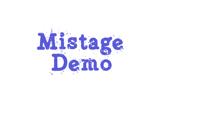 Mistage Demo Font Download