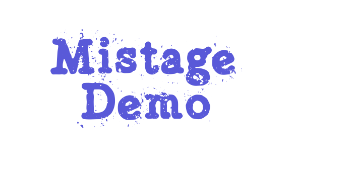 Mistage Demo Font