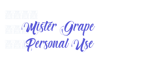 Mister Grape – Personal Use font free