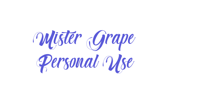 Mister Grape – Personal Use Font Download