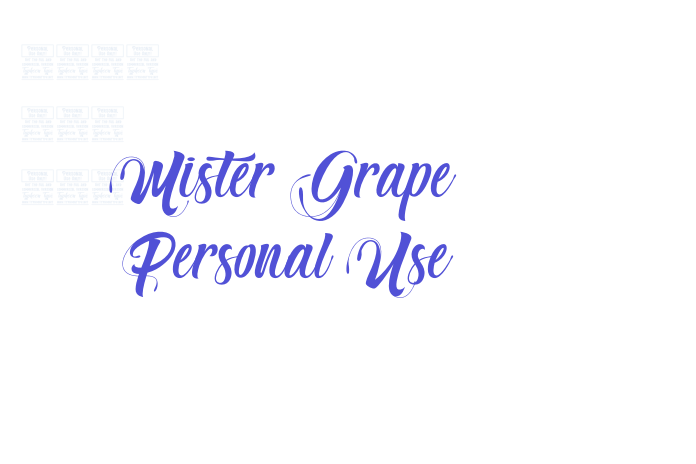 Mister Grape – Personal Use font download