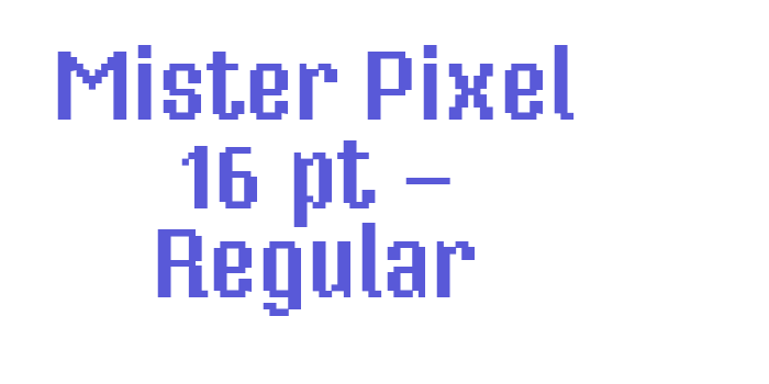 Mister Pixel 16 pt – Regular Font Download