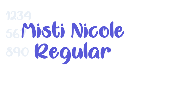 Misti Nicole Regular font free