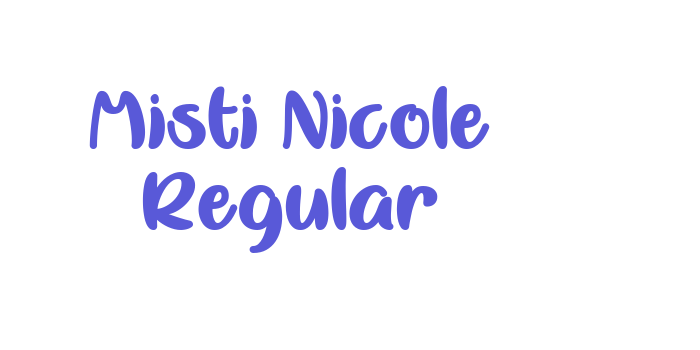 Misti Nicole Regular Font Download