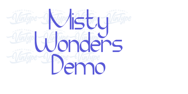 Misty Wonders Demo font free