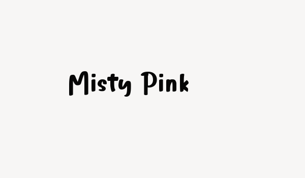 Misty Pink Font