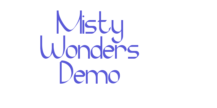 Misty Wonders Demo Font Download