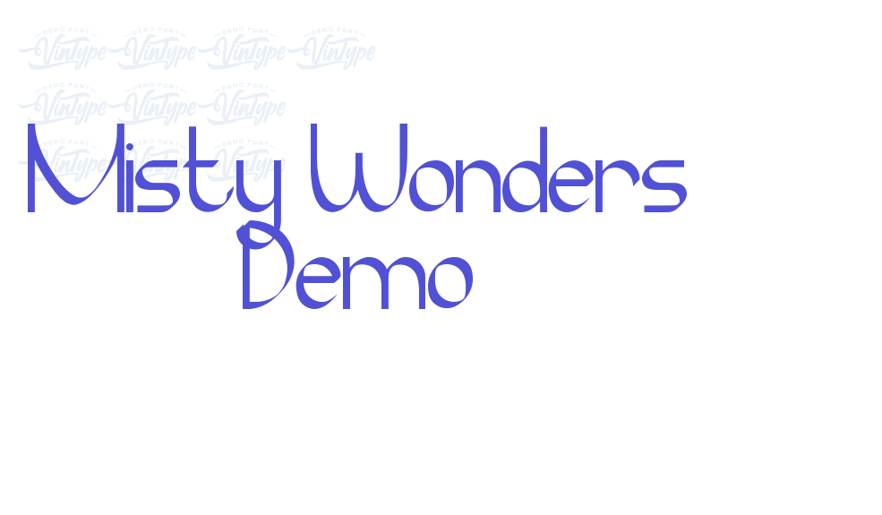 Misty Wonders Demo-font-download