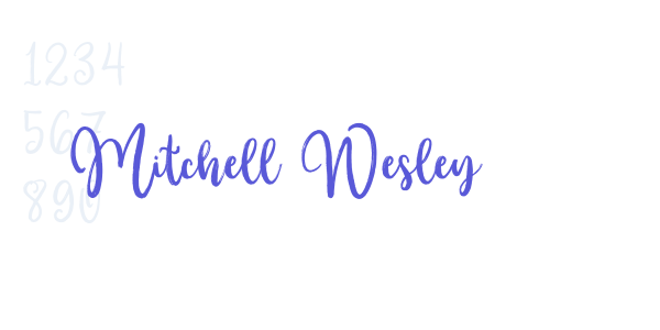 Mitchell Wesley font free