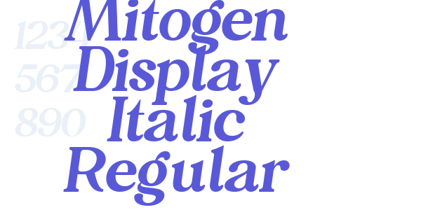 Mitogen Display Italic Regular font