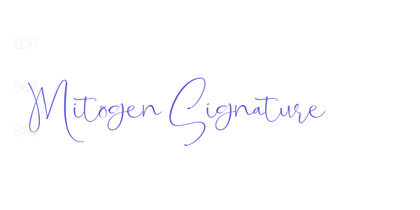 Mitogen Signature font