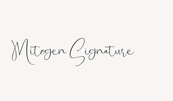 Mitogen Signature Font