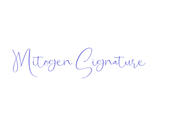 Mitogen Signature Font