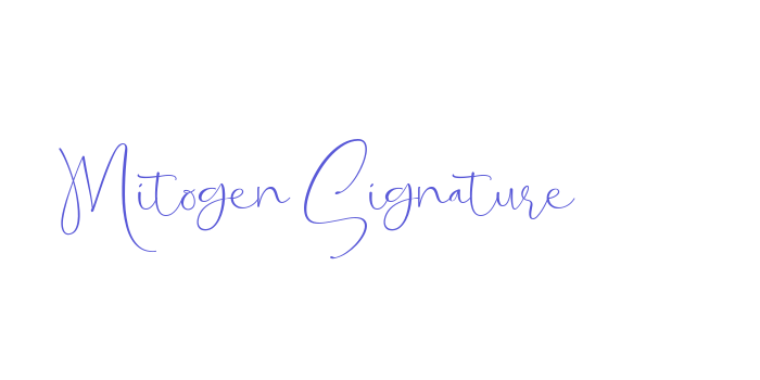 Mitogen Signature Font Download