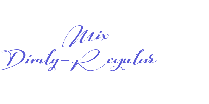 Mix Dimly-Regular Font Download