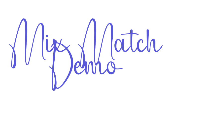 Mix Match Demo Font