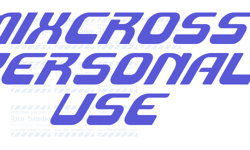 Mixcross Personal Use Font