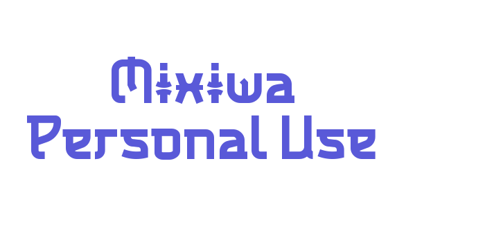 Mixiwa Personal Use Font Download