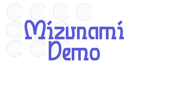 Mizunami Demo font