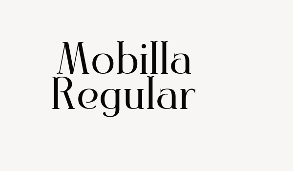 Mobilla Regular Font