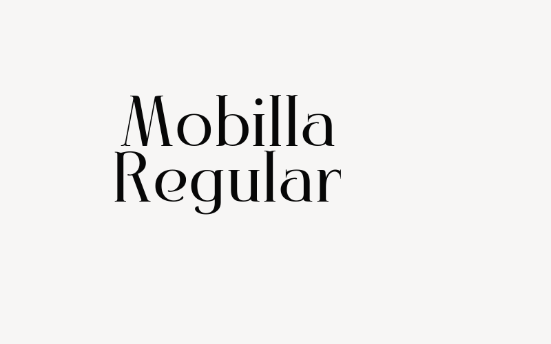 Mobilla Regular Font