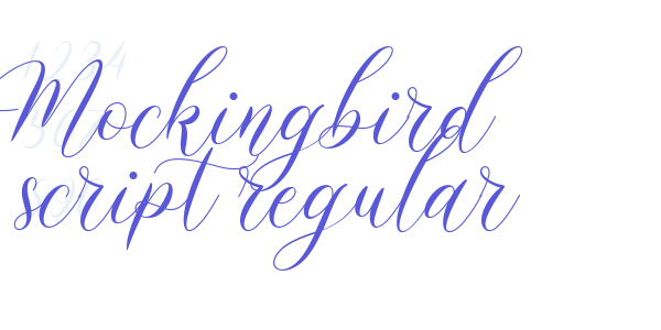 Mockingbird script regular font