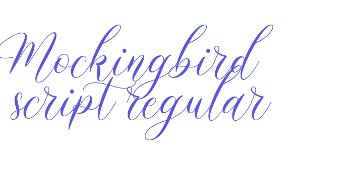 Mockingbird script regular Font Download