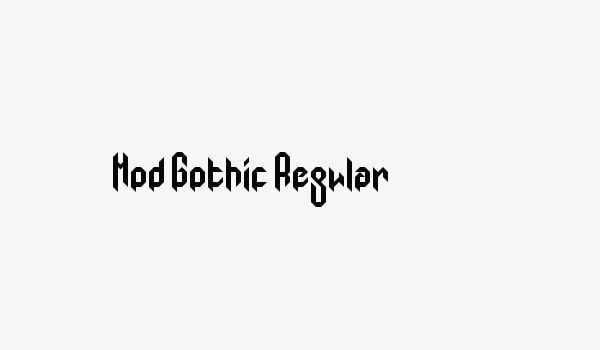 Mod Gothic Regular Font