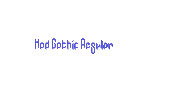 Mod Gothic Regular Font Download