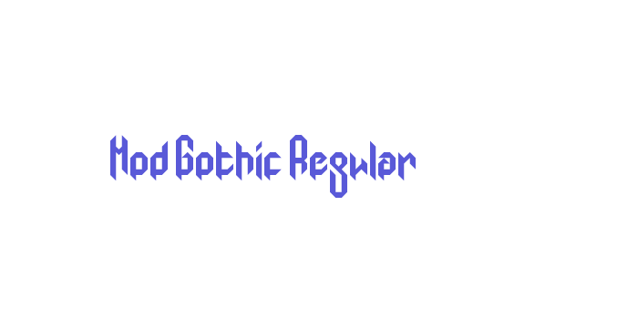 Mod Gothic Regular Font