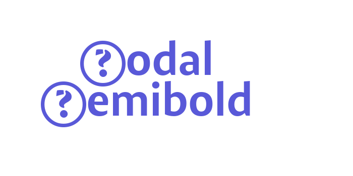 Modal Semibold Font Download