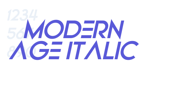 Modern Age Italic font free