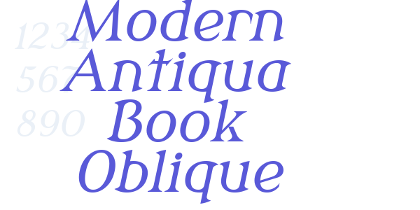 Modern Antiqua Book Oblique font free