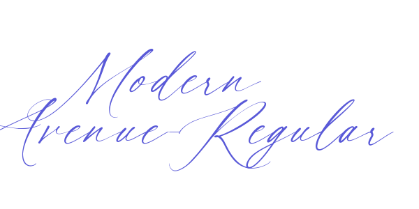 Modern Avenue-Regular font free