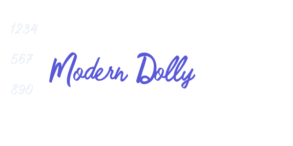 Modern Dolly font free