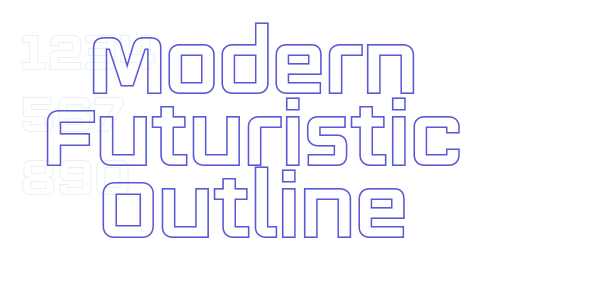 Modern Futuristic Outline font free