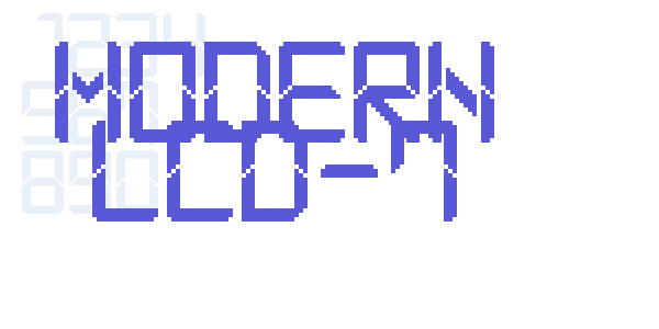 Modern LCD-7 font