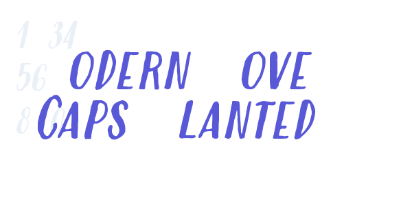 Modern Love Caps Slanted font free