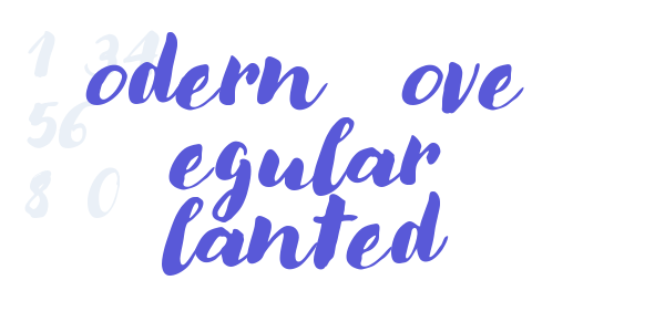 Modern Love Regular Slanted font free