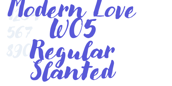 Modern Love W05 Regular Slanted font free